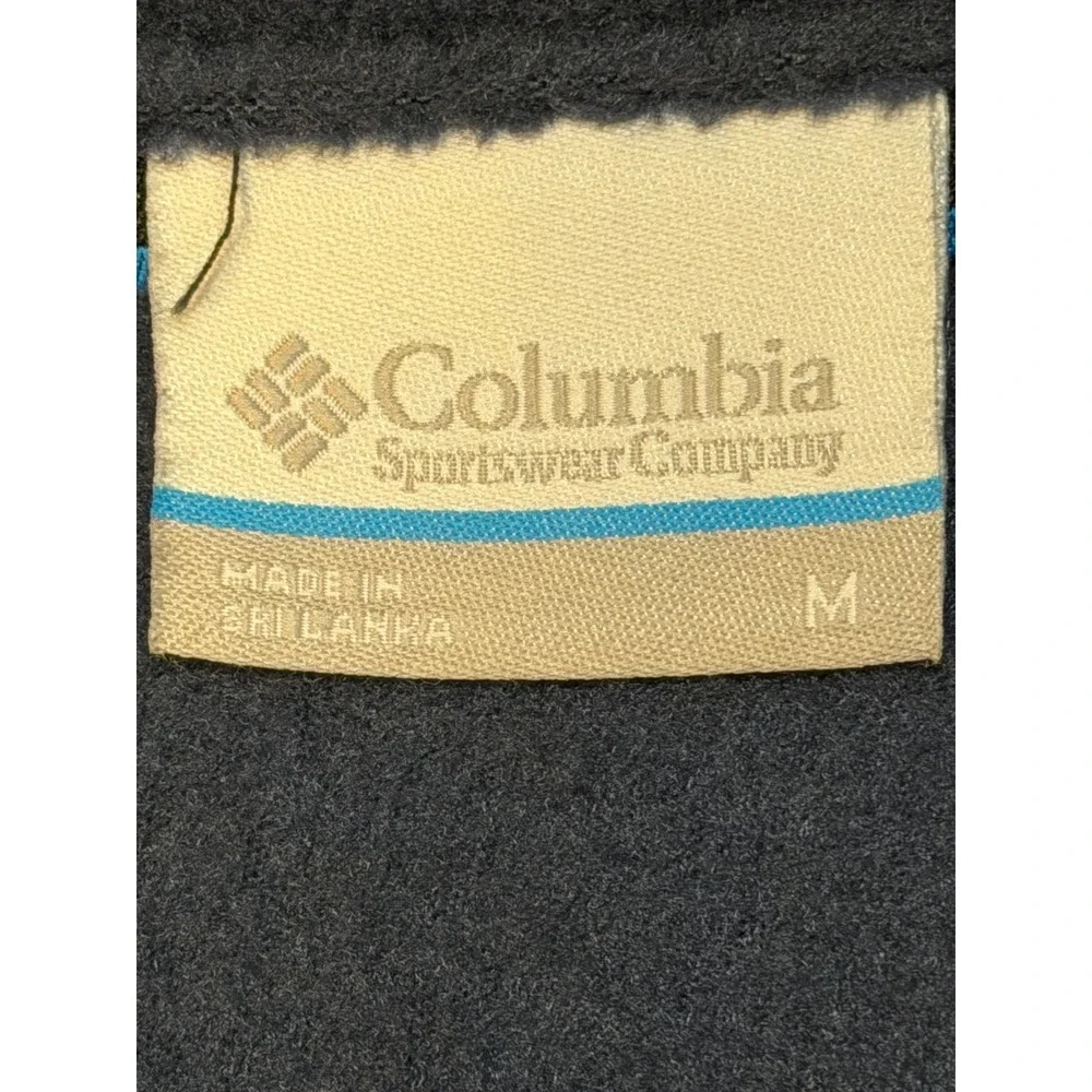 Columbia Sportswear Mens Full Zip Fleece Jacket Blue Grey Mock Neck Size M - Picture 3 of 7
